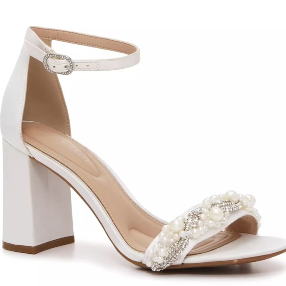 Kelly &‎ Katie Drema Sandal Bridal Heels, Size 8W